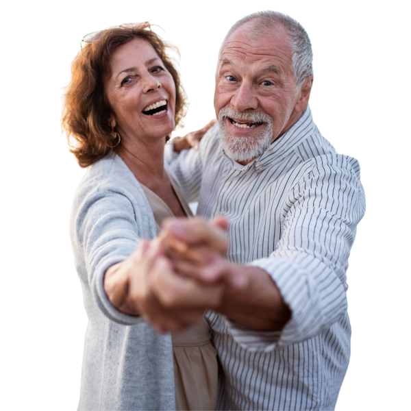 Happy Senior Couple Dancing in Kingston, WA